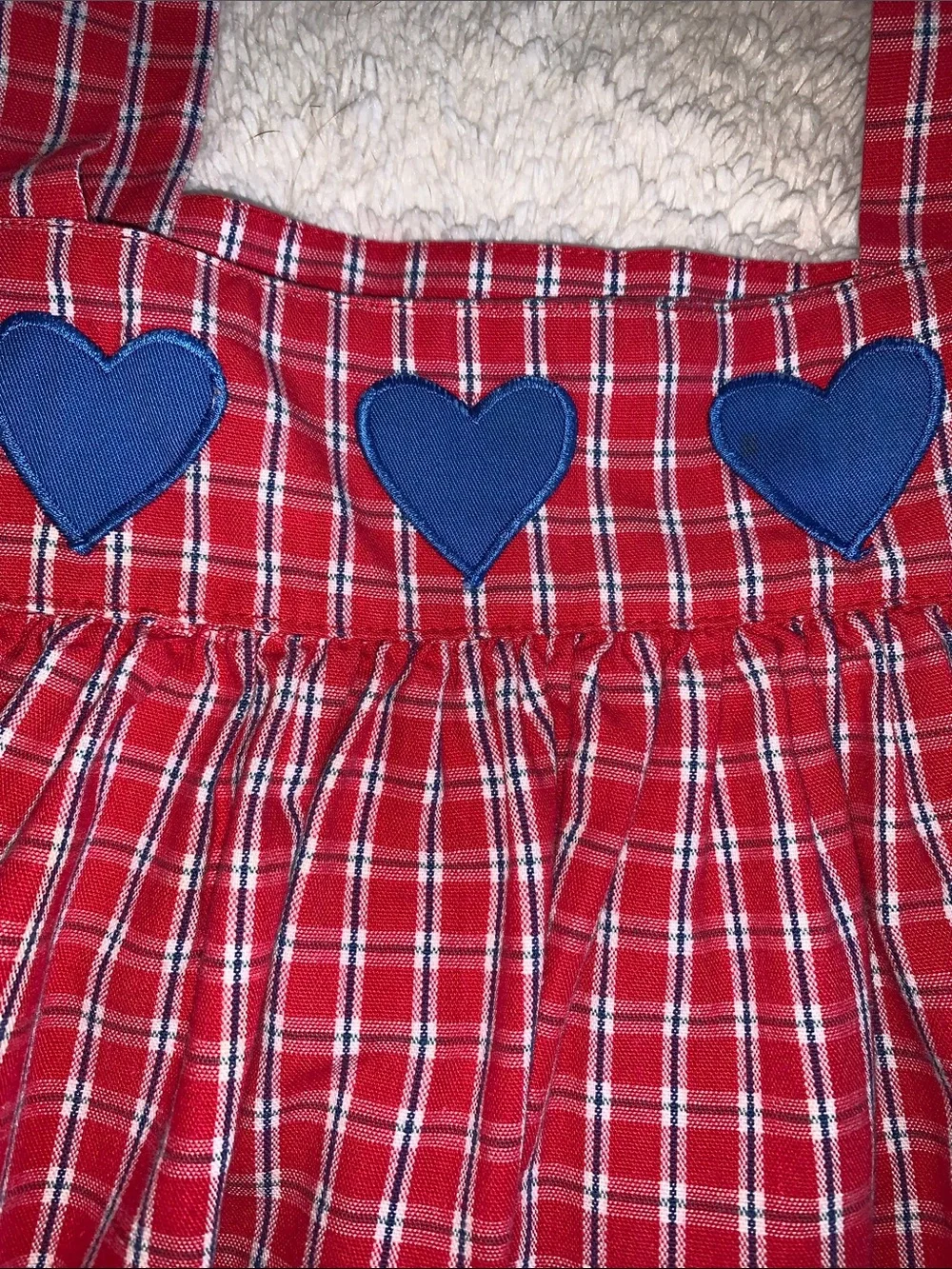 Samara Red Ruffle Sleeves Watering Can Dress 6X Hearts Sundress